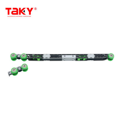 स्लाइडिंग वार्डरोब व्हील हार्डवेयर लंबे जीवन डबल सॉफ्ट क्लोजिंग डोर पुली डम्पर रोलर्स