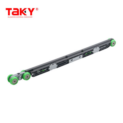स्लाइडिंग वार्डरोब व्हील हार्डवेयर लंबे जीवन डबल सॉफ्ट क्लोजिंग डोर पुली डम्पर रोलर्स