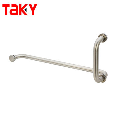 होटल सिल्वर शॉवर कैबिनेट कमरे कांच का दरवाजा बैक टू बैक तौलिया बार खींचें हैंडल