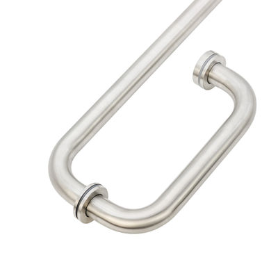 होटल सिल्वर शॉवर कैबिनेट कमरे कांच का दरवाजा बैक टू बैक तौलिया बार खींचें हैंडल