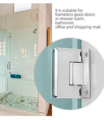 होटल बाथरूम एच टाइप स्टेनलेस स्टील मिरर शावर ग्लास डोर हिंज 12 मिमी बेवल एज
