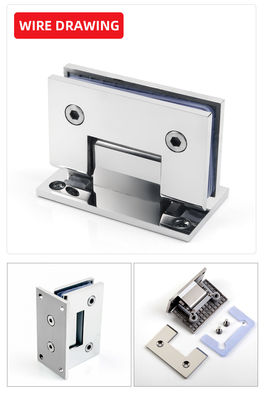 होटल बाथरूम एच टाइप स्टेनलेस स्टील मिरर शावर ग्लास डोर हिंज 12 मिमी बेवल एज