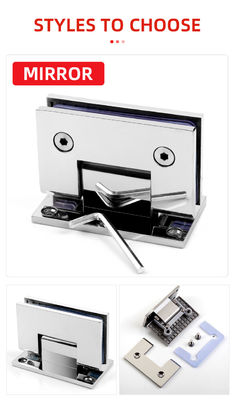 होटल बाथरूम एच टाइप स्टेनलेस स्टील मिरर शावर ग्लास डोर हिंज 12 मिमी बेवल एज