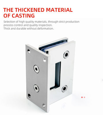 होटल बाथरूम एच टाइप स्टेनलेस स्टील मिरर शावर ग्लास डोर हिंज 12 मिमी बेवल एज