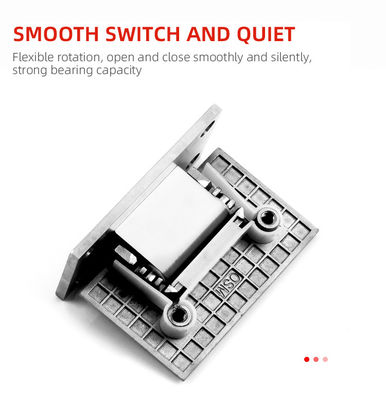 होटल बाथरूम एच टाइप स्टेनलेस स्टील मिरर शावर ग्लास डोर हिंज 12 मिमी बेवल एज