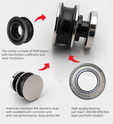 8-12 मोटी सुरक्षित ग्लास के साथ अत्यधिक जंग प्रतिरोधी खलिहान दरवाजा और हार्डवेयर किट