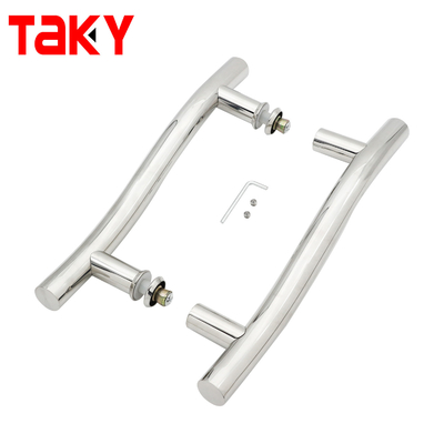 Stainless Steel Round Tube S type Interior Sliding Glass Door Pull Handle