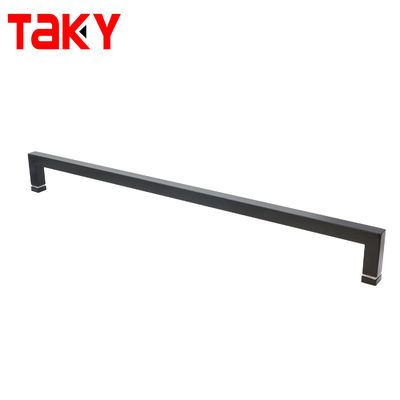 स्टेनलेस स्टील ब्लैक स्क्वायर बाथरूम सिंगल साइडेड तौलिया बार डोर पुल हैंडल