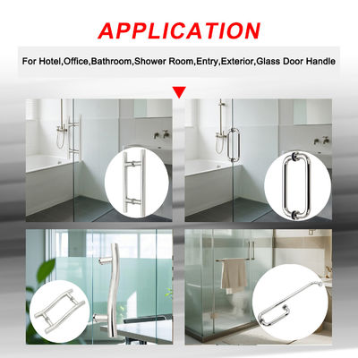 Stainless Steel Shower Room Door Pull Handle Back to Back Towel bar Sliding Glass Door Handle