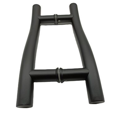 अच्छा दाम दरवाजा खिड़की के हैंडल 8 इंच ब्लैक ग्लास डोर हैंडल क्रोम फिनिश 304 स्टेनलेस स्टील में ऑनलाइन