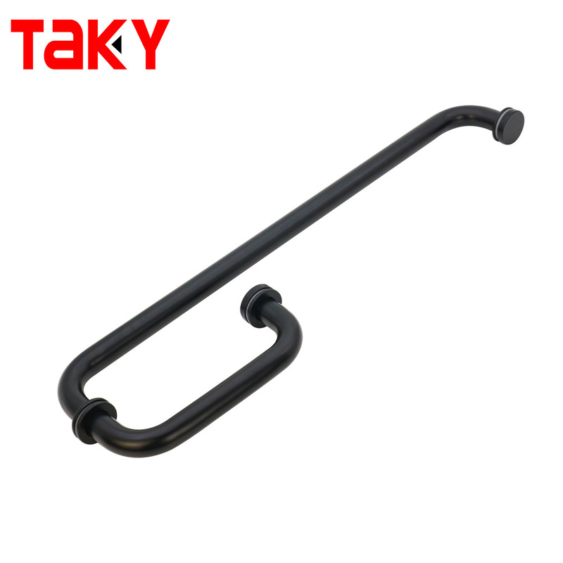 आसान इंस्टालेशन जी टाइप स्टेनलेस स्टील होटल शावर हैंडल टॉवल बार ग्लास डोर पुल हैंडल