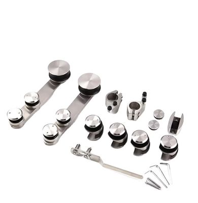 अच्छा दाम 6-12 मिमी कांच के लिए उच्च कठोरता और टिकाऊ सिल्वर/ब्लैक ग्लास बाथरूम स्लाइडिंग डोर किट ऑनलाइन