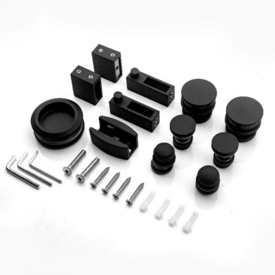 अच्छा दाम स्लाइडिंग डोर ट्रैक स्टार्न किट शॉवर हार्डवेयर सामान ग्लास स्टेनलेस स्टील मैट ब्लैक ऑनलाइन