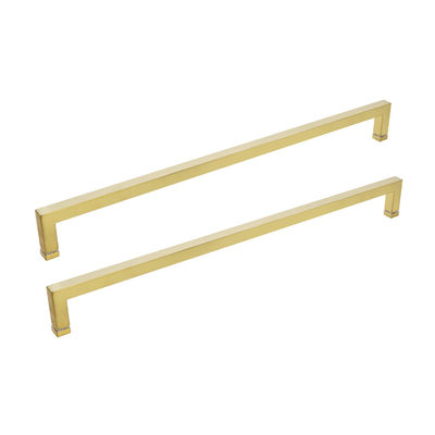 अच्छा दाम पोलिश/सैटिन फिनिश में स्नान दरवाजे के लिए कस्टम डिजाइन स्क्वायर ग्लास खींचें बड़े हैंडल ऑनलाइन