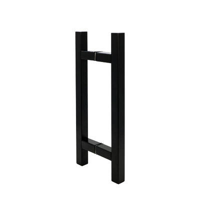 अच्छा दाम मैट ब्लैक एल-आकार का बाथरूम ग्लास डोर हैंडल, शावर के लिए, स्टेनलेस स्टील 304 से बना ऑनलाइन