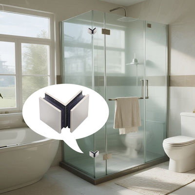 अच्छा दाम 304 स्टेनलेस स्टील 90 डिग्री फ्रेमलेस ग्लास कॉर्नर क्लैंप ऑनलाइन