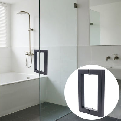 अच्छा दाम फैक्टरी 304 स्टेनलेस स्टील मैट काला रंग वर्ग ट्यूब ग्लास दरवाजा हैंडल ऑनलाइन