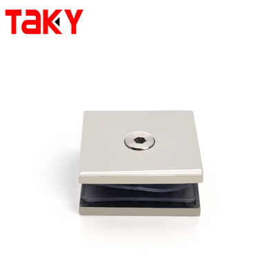 अच्छा दाम 0 डिग्री सिंग होल स्क्वायर शावर ग्लास डोर क्लैंप बाथरूम वॉल टू ग्लास माउंट क्लैंप ऑनलाइन