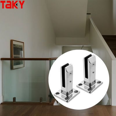 अच्छा दाम एडजस्टेबल 8-12MM स्क्वायर स्टेनलेस स्टील बोल्ट डाउन स्पिगोट ग्लास रेलिंग क्लैंप ऑनलाइन