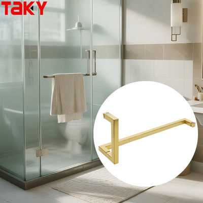 अच्छा दाम Wholesale Stainless Steel Modern Gold Color Shower Room Tubular Glass Door Pull Handles ऑनलाइन