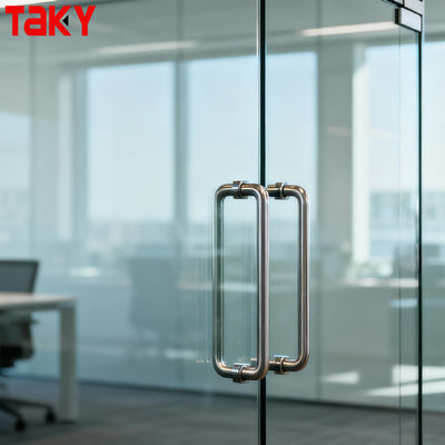 आधुनिक बैक टू बैक टॉवल बार फ्रेमलेस स्टेनलेस स्टील शावर ग्लास डोर पुल हैंडल