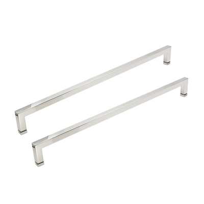 स्टेनलेस स्टील सिल्वर स्क्वायर शावर डोर पुल हैंडल टॉवल बार स्लाइडिंग ग्लास डोर हैंडल