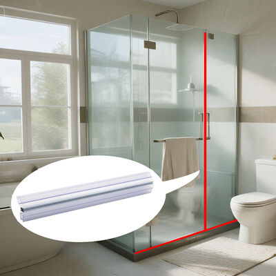 Transparent 10MM Waterproof Shower Door Seal Strip PVC Door Sealing Strip for Glass Doors