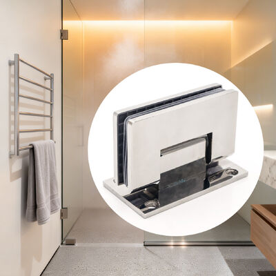 अच्छा दाम स्टेनलेस स्टील 90 डिग्री ग्लास शॉवर हिंज 8-12 मिमी ग्लास दरवाजे के लिए पॉलिश खत्म के साथ ऑनलाइन